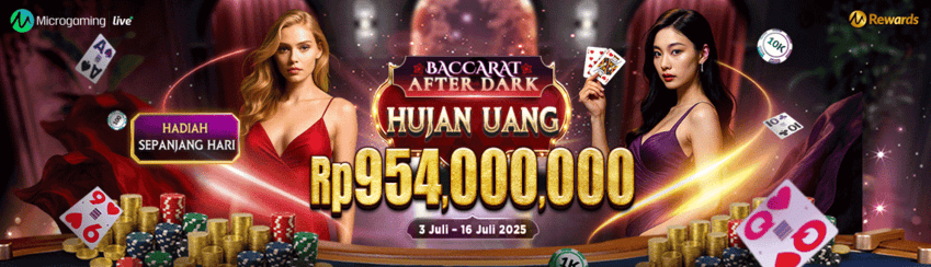 MICROGAMING LIVE - BACCARAT AFTER DARK : HUJAN UANG